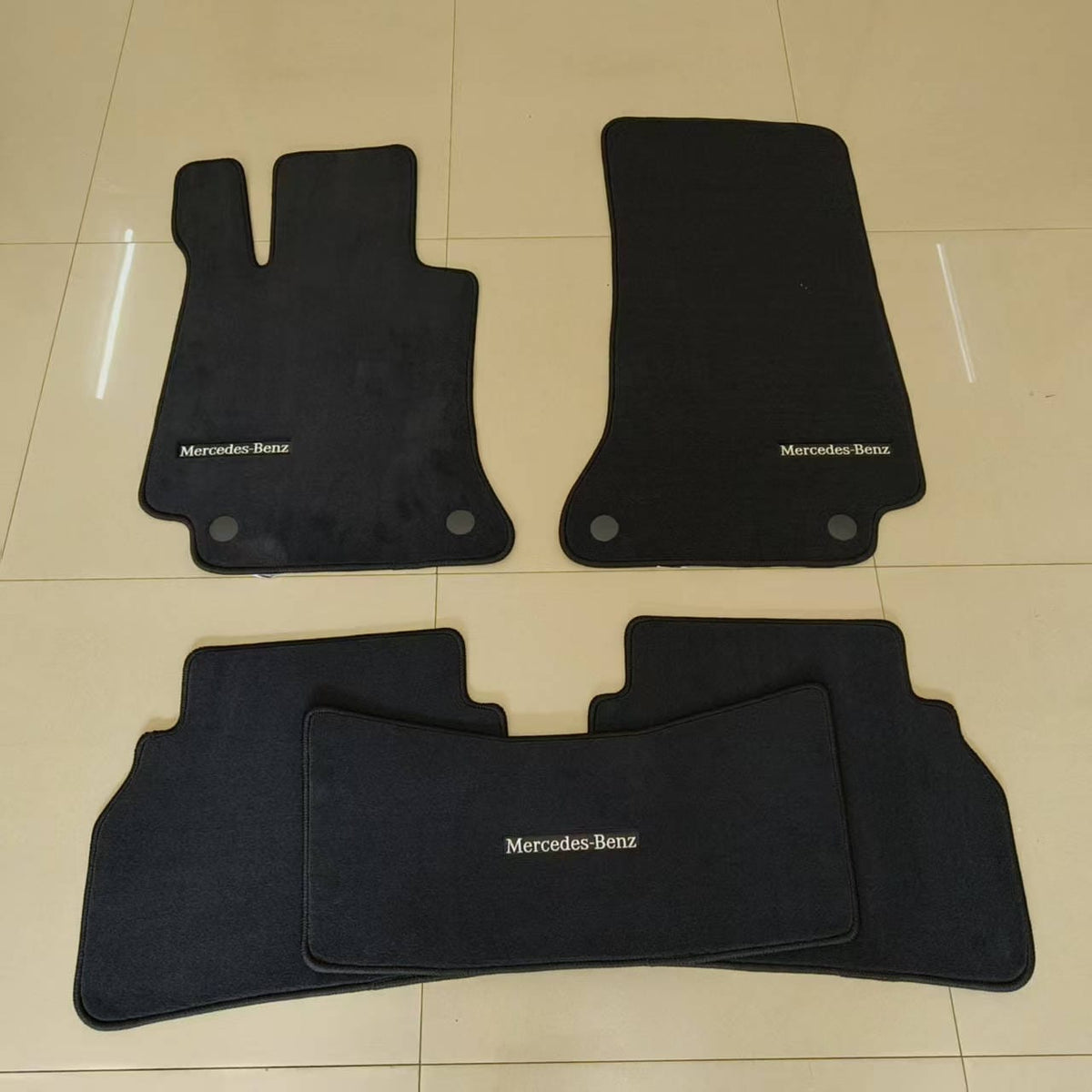 Mercedes E-Class W213 2017-2023 Sedan Black Luxury Floor Mats