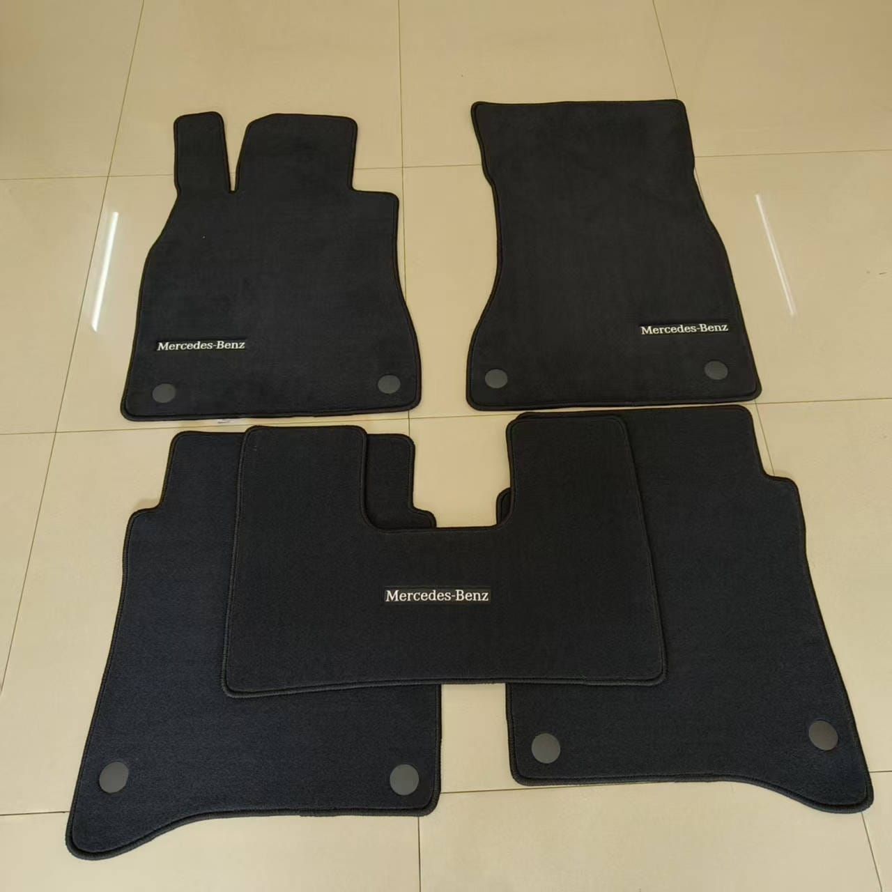 Mercedes S-Class W223L 2021+ Sedan Black Luxury Floor Mats