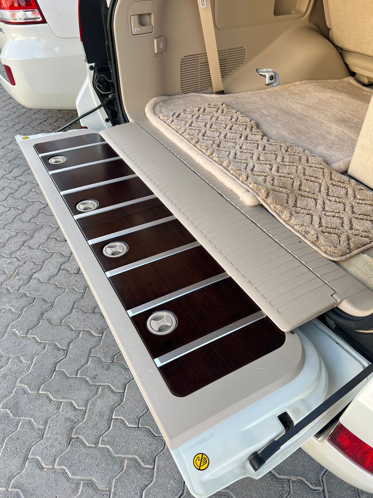 Rear Cargo Dark Wood Deck Liner for Toyota LC200 and Lexus LX570