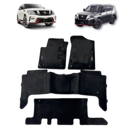 Black Nismo Floor Mats Nissan Patrol Y62 (with NISMO Logo)