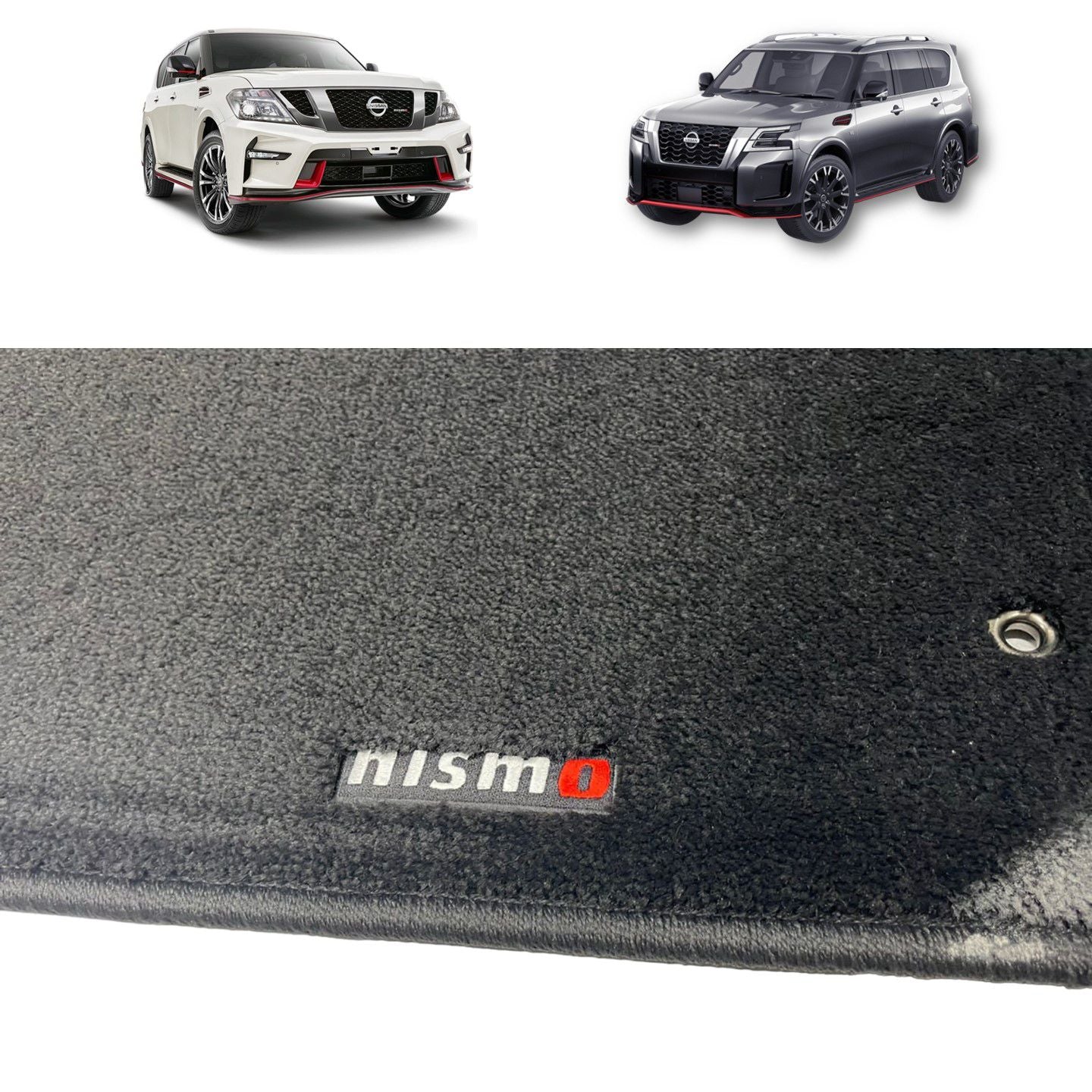 Black Nismo Floor Mats Nissan Patrol Y62 (with NISMO Logo)