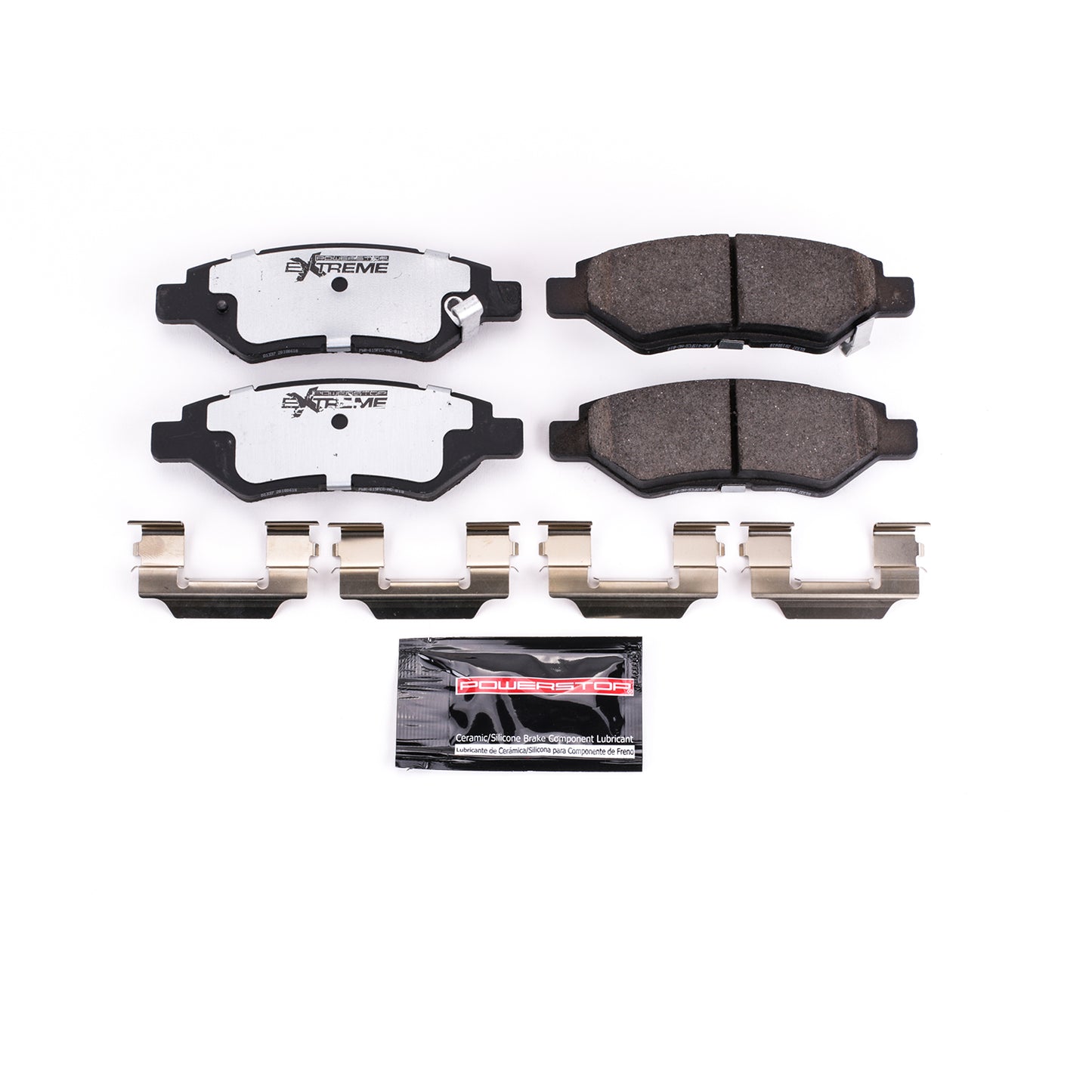 Cadillac Chevrolet (2008-2015) Rear Carbon Ceramic Brake Pads by PowerStop Extreme Z26 (CTS SRX Camaro LS LT) (Z26-1337)