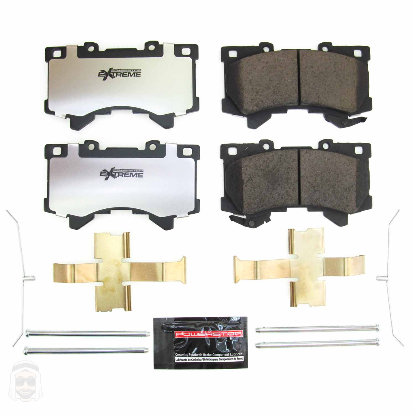 Toyota Land Cruiser LC300 - Front Carbon Ceramic Brake Pads by PowerStop Extreme Z36 (Lexus LX600 Tundra Sequoia 2022+) (Z36-2442)