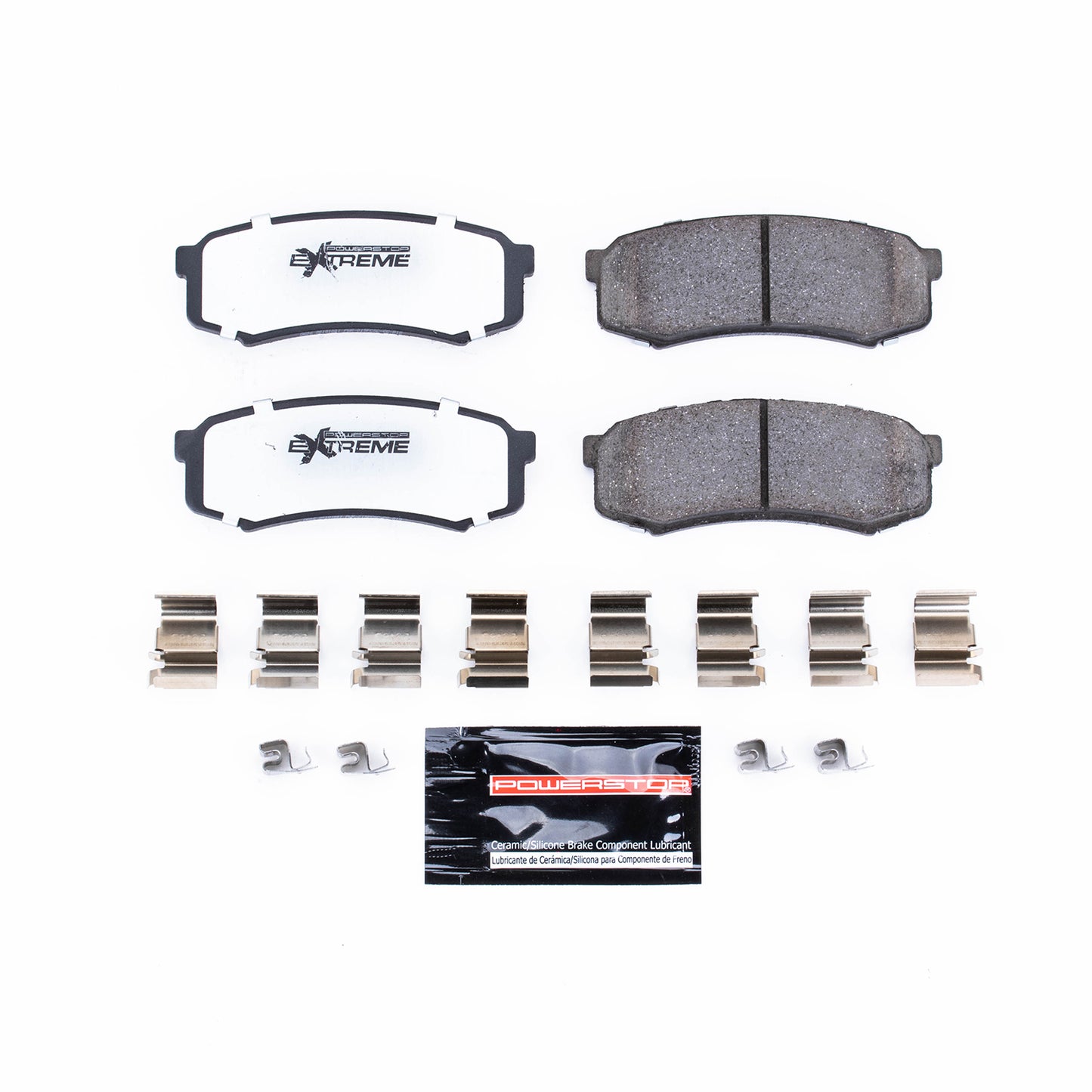 Toyota FJ Land Cruiser LC80 Prado Sequoia 4Runner Lexus GX - Rear Carbon Ceramic Brake Pads by PowerStop Extreme Z36 (Z36-606)