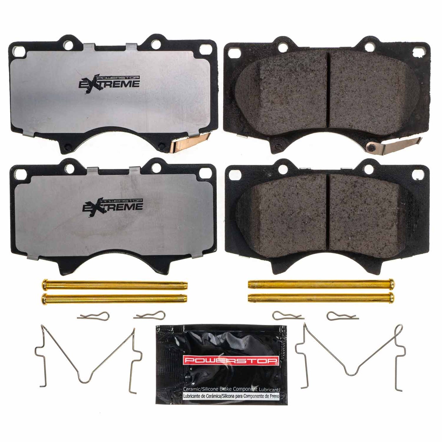 Toyota FJ Cruiser Prado Tundra Tacoma Sequoia 4Runner Lexus GX - Front Carbon Ceramic Brake Pads by PowerStop Extreme Z36 (Z36-976)
