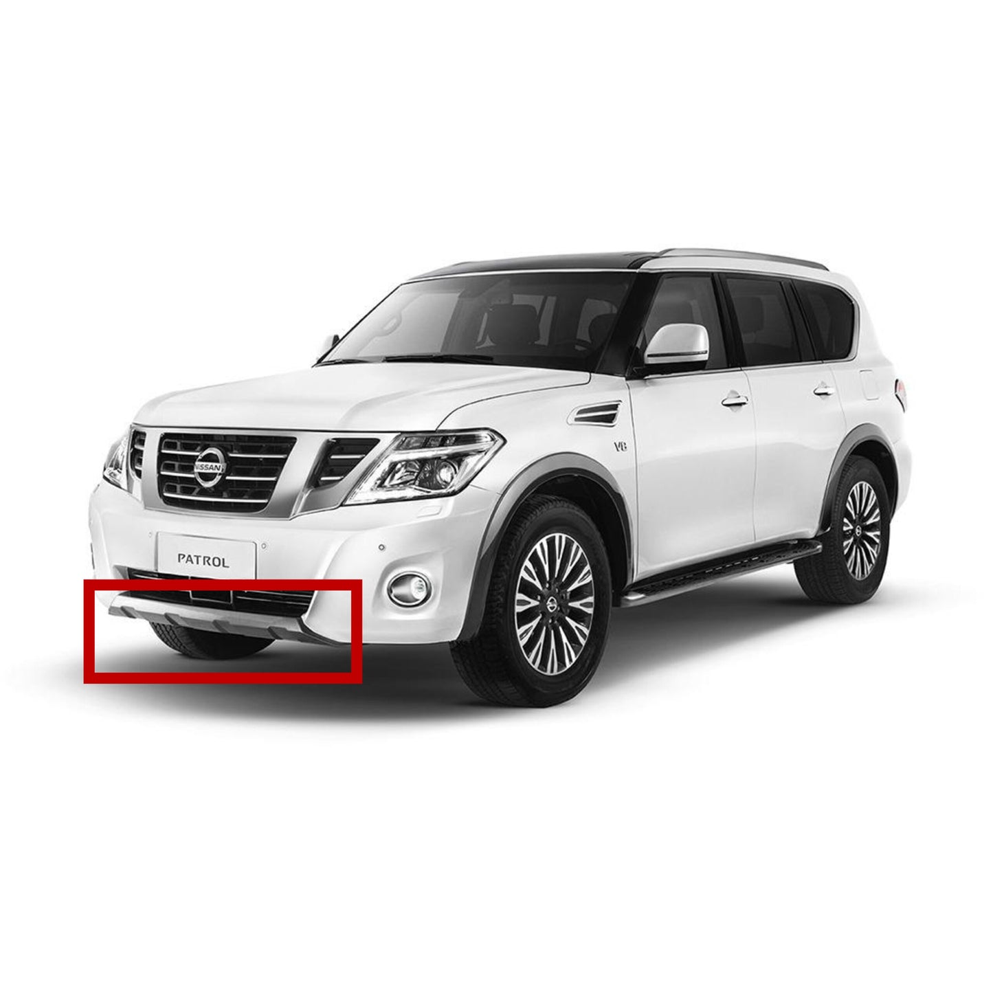 Front Grey Diffuser Bumper Guard Nissan Patrol Y62