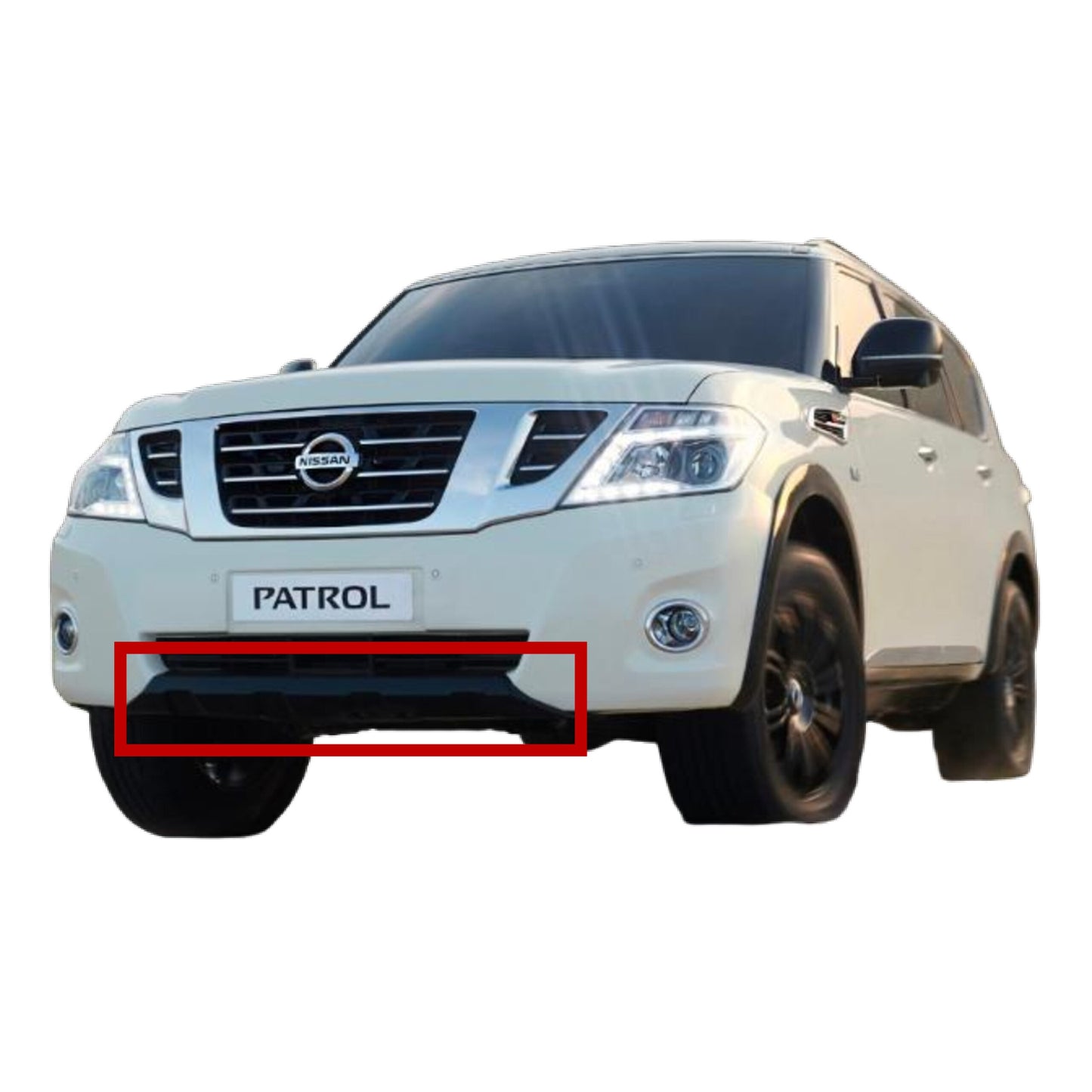 Front Black Diffuser Bumper Guard Nissan Patrol Y62