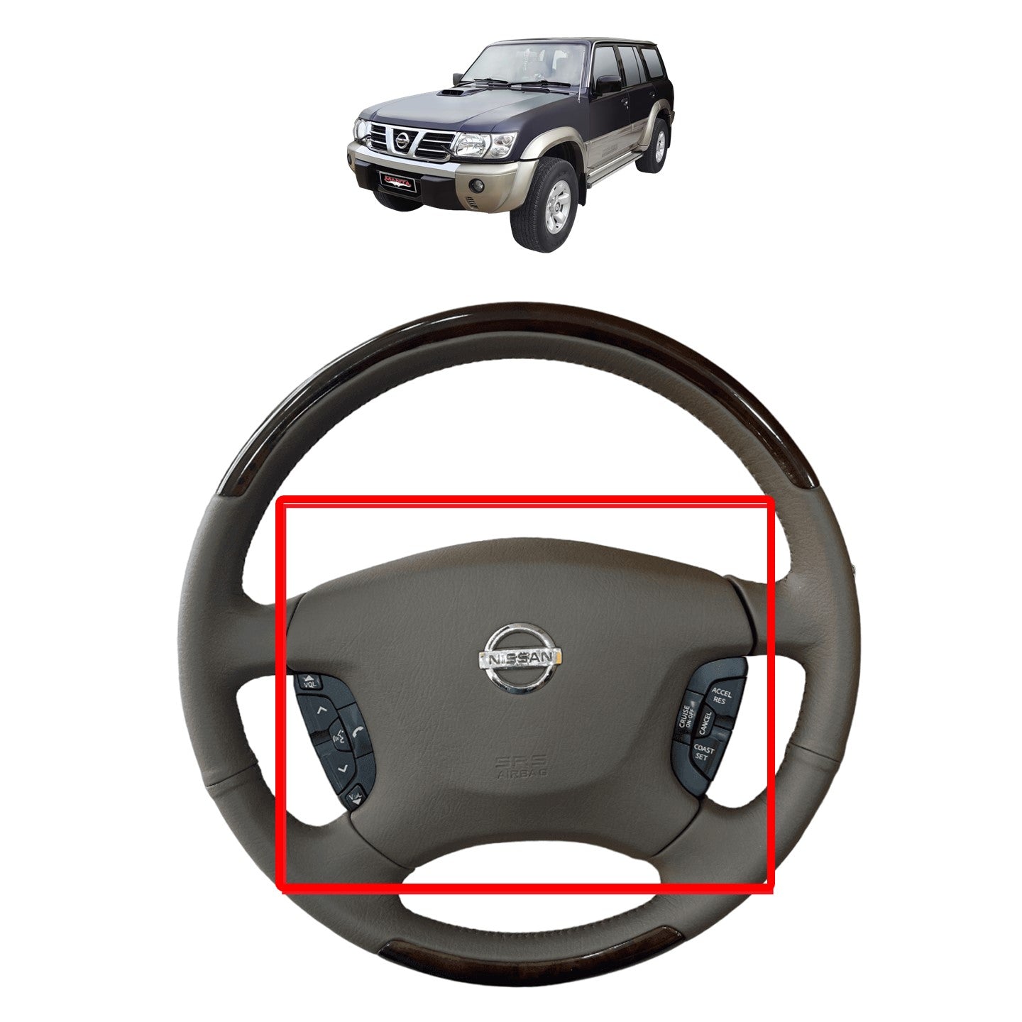 Brown Steering Airbag Nissan Patrol Y61 VTC GU