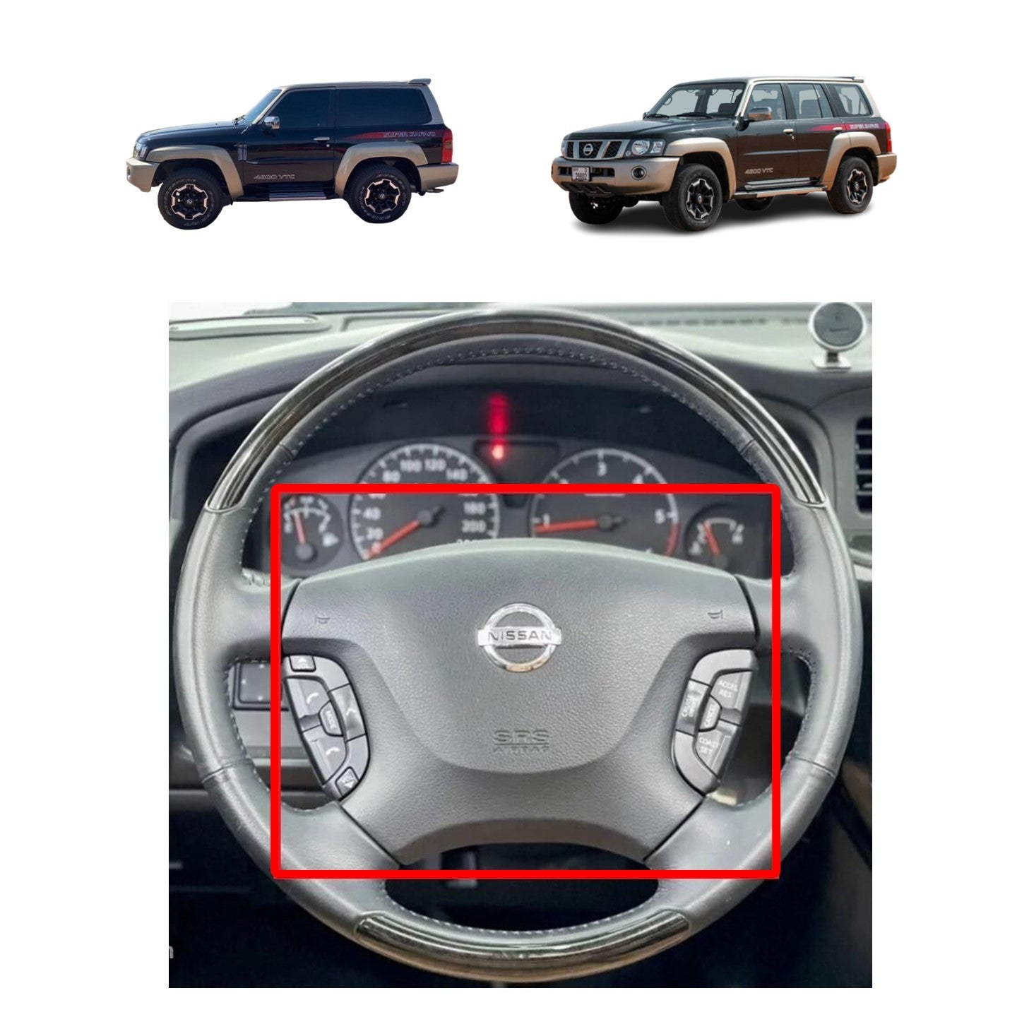 Black Steering Airbag Nissan Patrol Y61 VTC GU