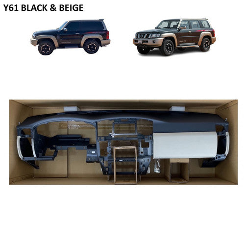 Dashboard Panel & Pad (Black Beige) Nissan Patrol Y61 Super Safari VTC GU (2005-2008)