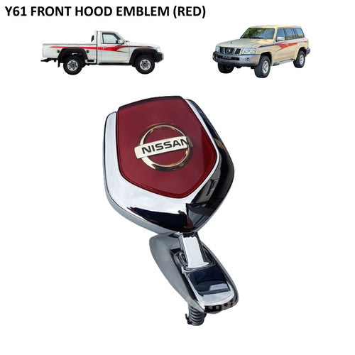 Y61 Front Hood Emblem Badge (Red) Nissan Patrol Y61 Super Safari VTC GU