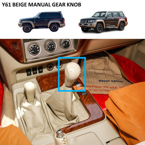 Y61 Beige Manual Gear Knob Nissan Patrol Y61 Super Safari VTC GU