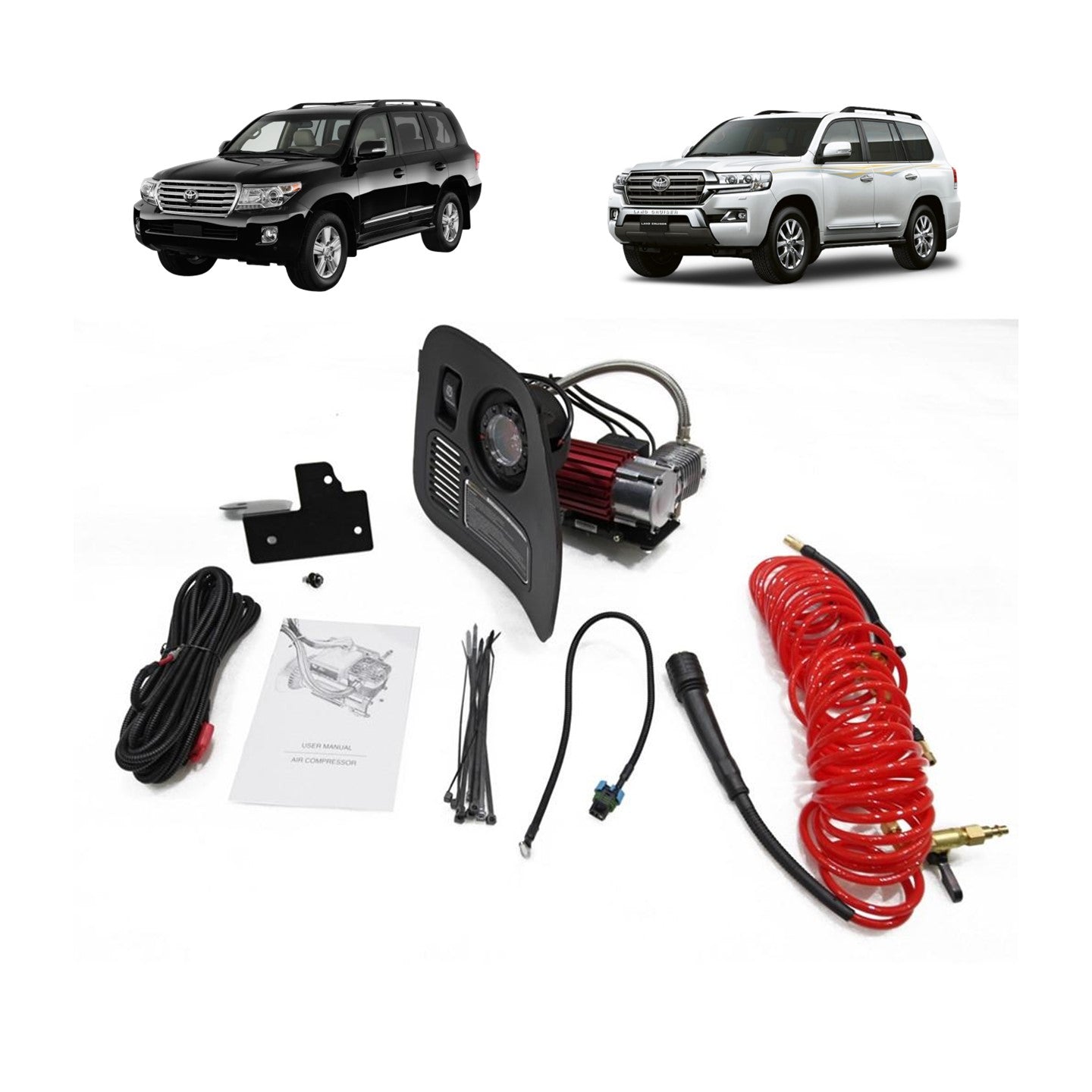 Integrated Air Compressor Tyre Inflator Pump for Toyota Land Cruiser LC200 EXR GXR