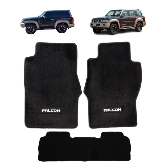 Falcon Black Floor Mats Nissan Patrol Y61 VTC GU