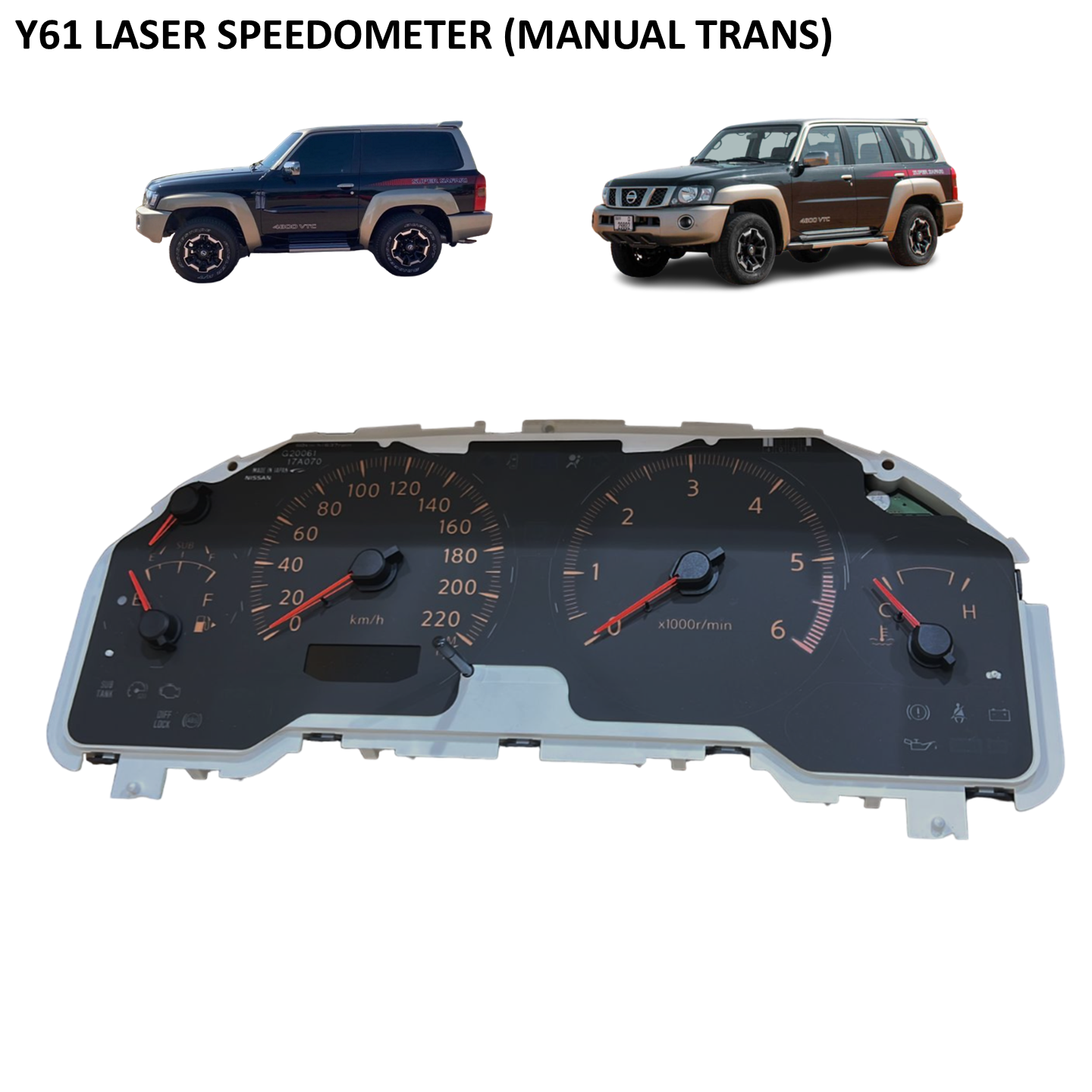 Laser Speedometer for Manual Transmission (Nissan Patrol Super Safari VTC Y61 GU)