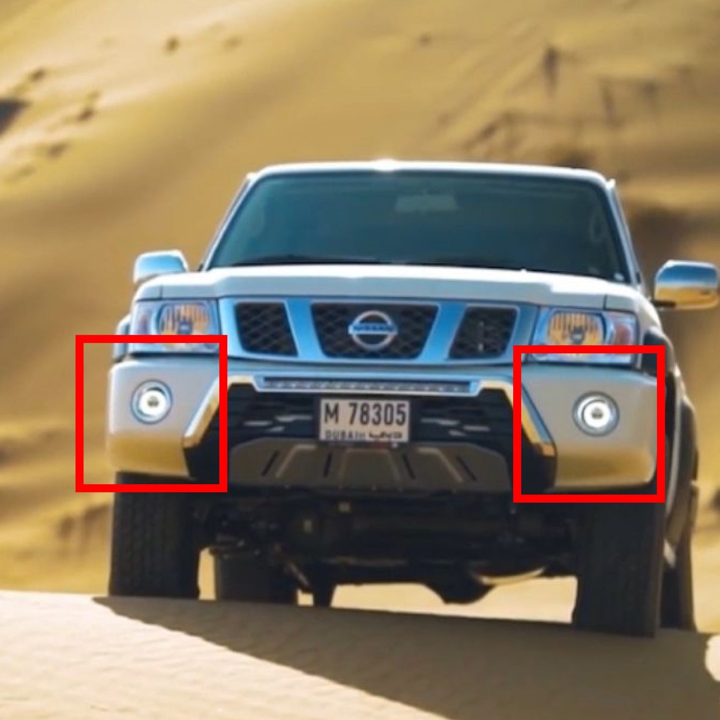 Halo DRL LED Fog Lights Nissan Patrol Y61 VTC GU