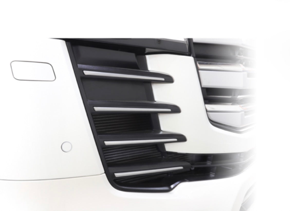 Front Grill Brushed Silver Trims - Toyota Land Cruiser LC300