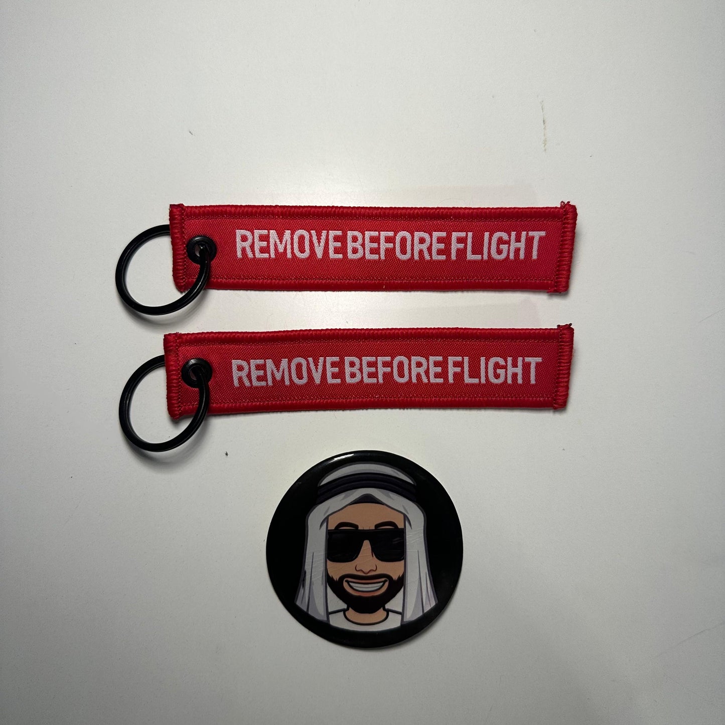 Remove Before Flight Red Key Chain