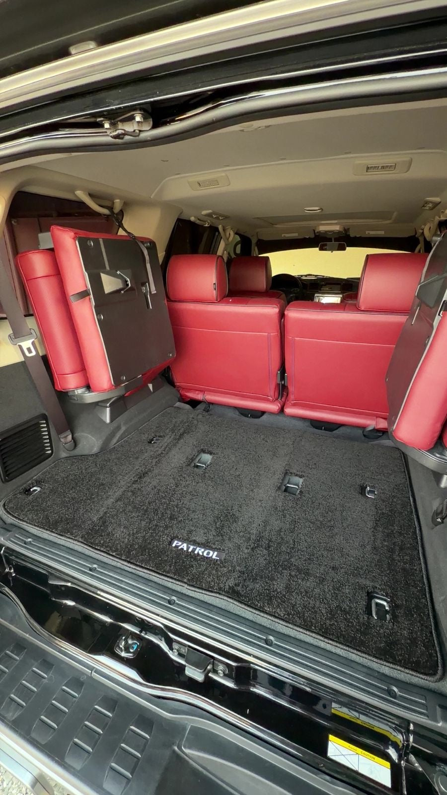 Nissan Patrol Y61 GU Black Trunk Floor Mat with PATROL Logo