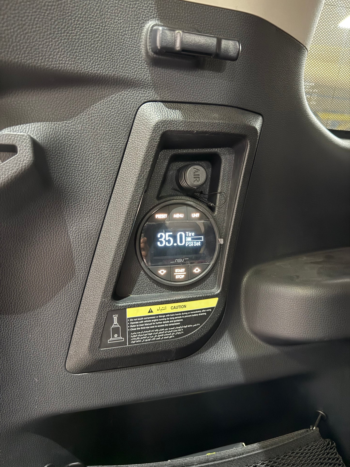 Integrated Digital Air Compressor Pump Tyre Inflator and Deflator - Toyota Prado LC250