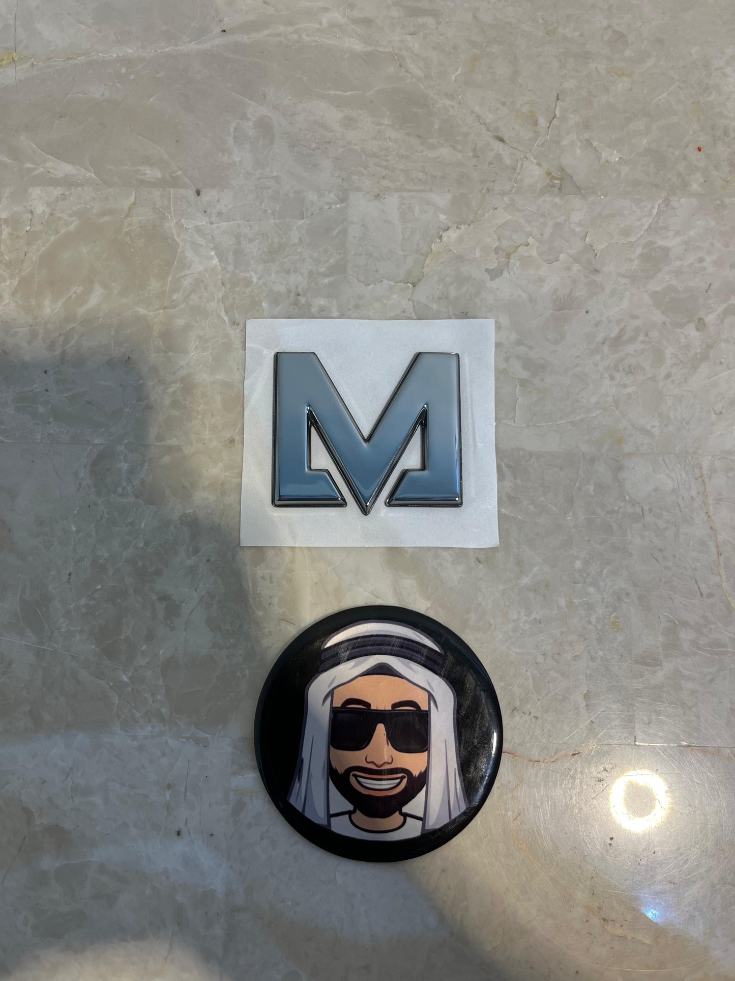 Al Masaood Automobiles Emblem Badge Silver