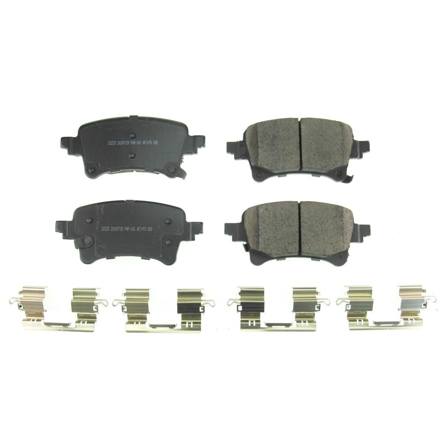Jeep Gladiator Wrangler (2020+) Rear Carbon Fiber Ceramic Brake Pads by PowerStop NextGen (JL BR3 BR4 BR5) (NXT-2233)