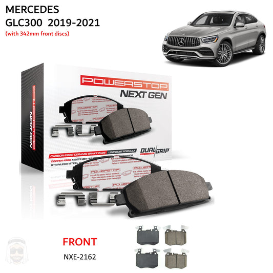 Mercedes GLC300 2019 to 2021 - Front Carbon Fiber Ceramic Brake Pads by PowerStop NextGen (NXE-2162)