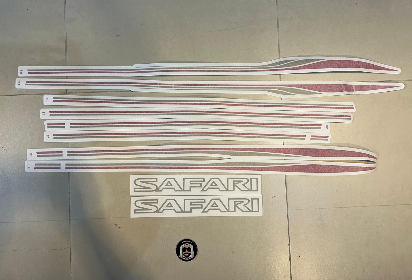Safari Side Stripe Stickers - Nissan Patrol Y61 4-door VTC GU (Copy One)