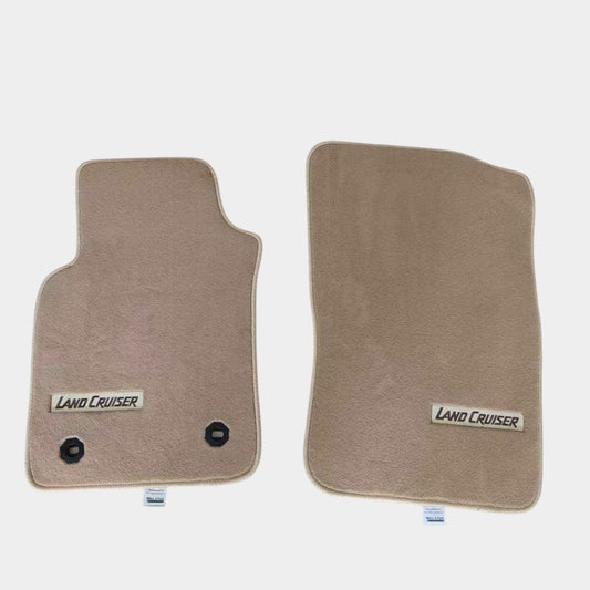 Toyota LC70 2007-2023 Luxury Beige Floor Mats with Land Cruiser Logo