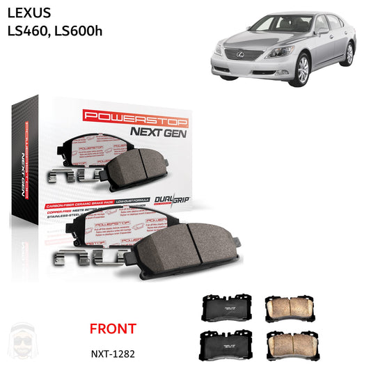 Lexus LS460 (2007-2017) - Front Carbon Fiber Ceramic Brake Pads by PowerStop NextGen (NXT-1282)