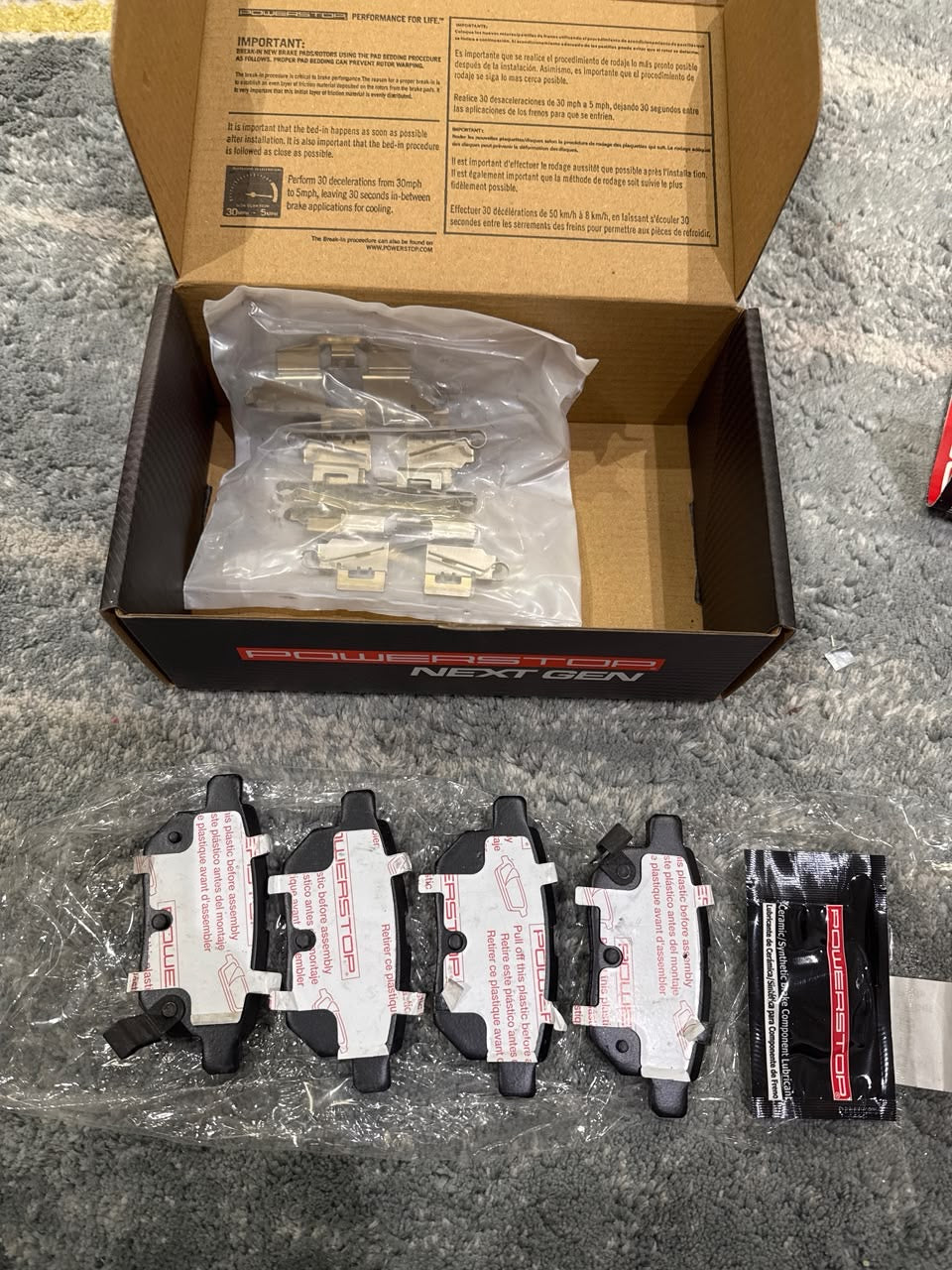 Toyota Corolla Yaris Prius - Rear Carbon Fiber Ceramic Brake Pads by PowerStop NextGen (AWDe Prime) (NXT-1354)