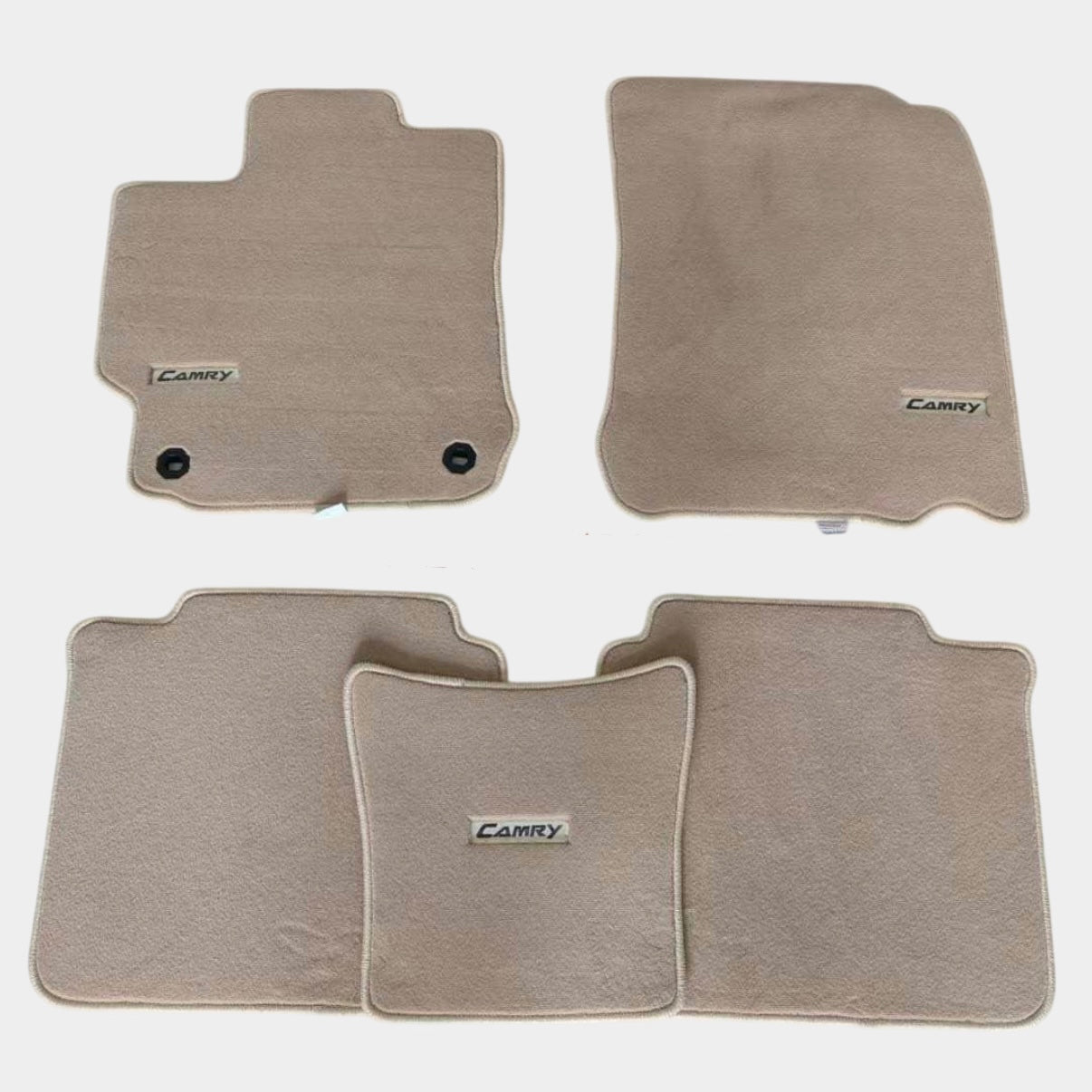 Toyota Camry 2012-2017 Luxury Beige Floor Mats with Logo