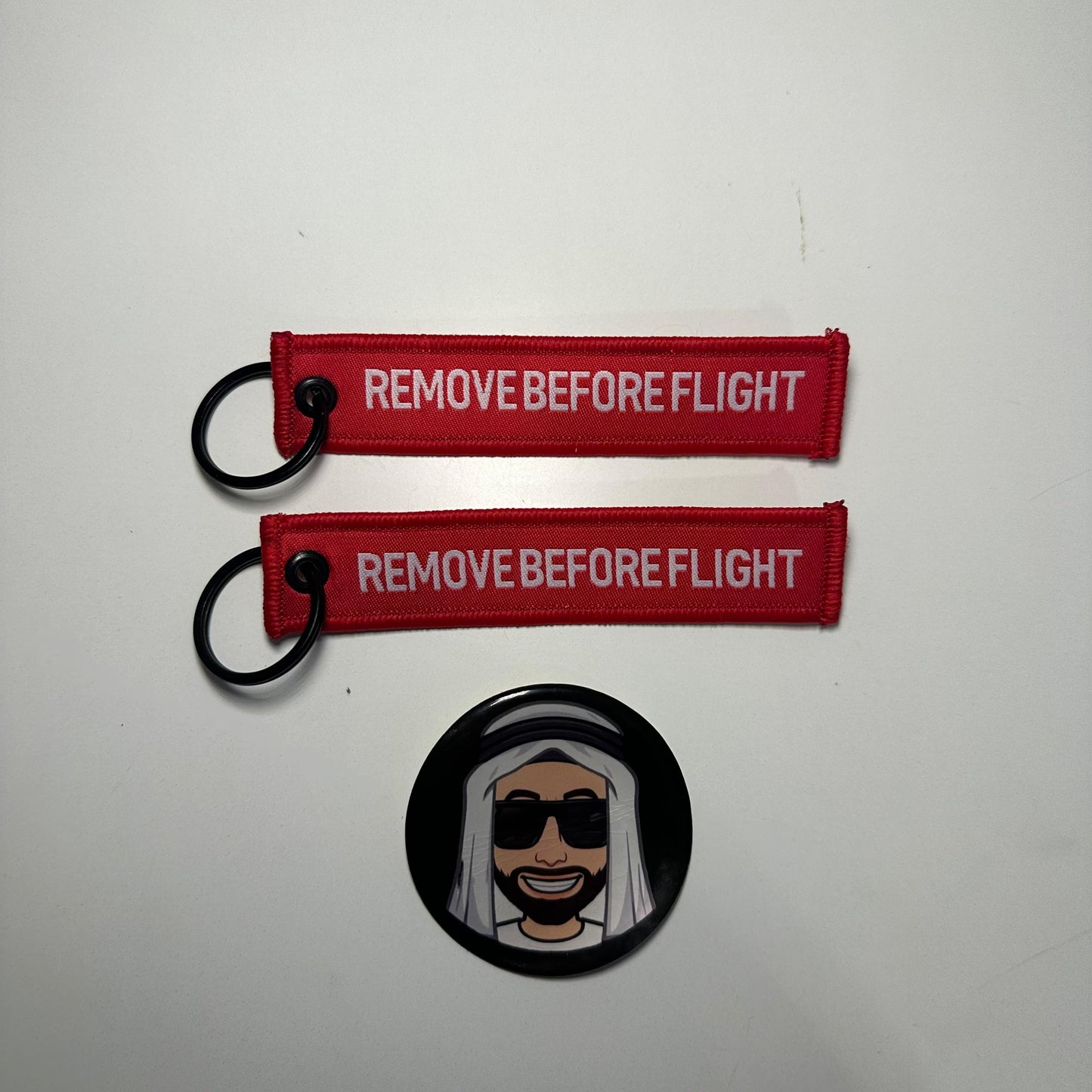 Remove Before Flight Red Key Chain