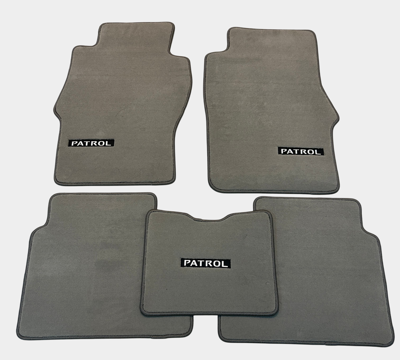 Nissan Patrol Y61 GU Luxury Grey Floor Mats with PATROL Logo (5 pieces)