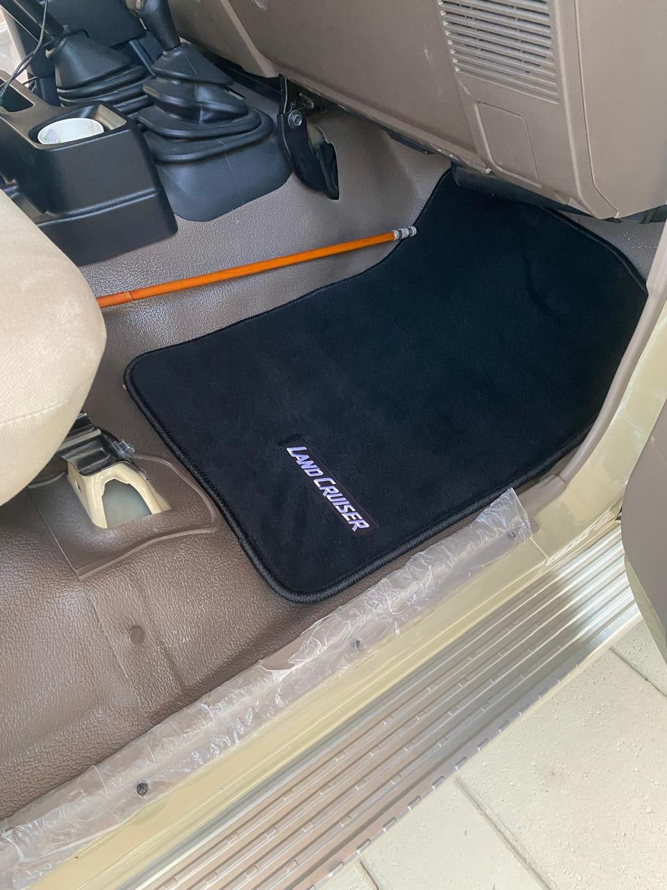 Toyota LC70 2007-2026 Luxury Black Floor Mats with Land Cruiser Logo