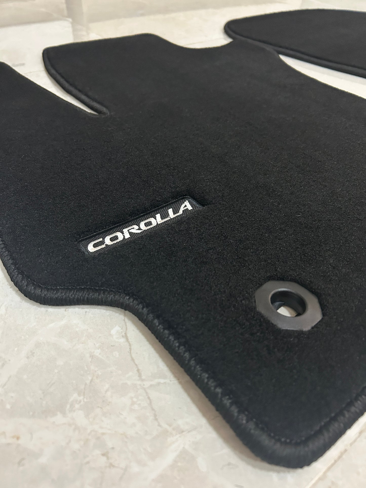 Toyota Corolla 2020-2025 Black Luxury Floor Mats with Logo
