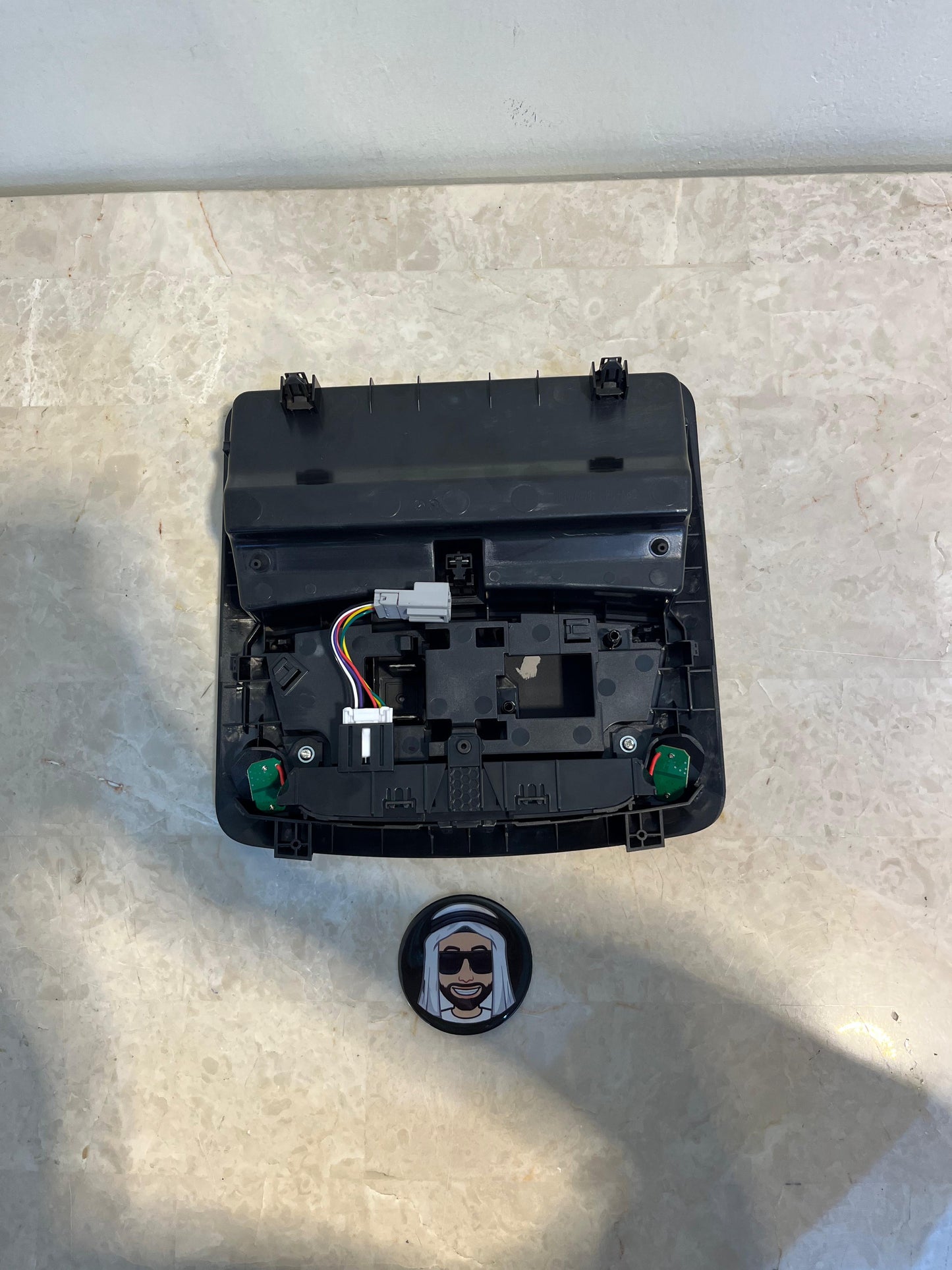 Y62 Black Dome Roof Light Set without Sunroof Switch - Nissan Patrol