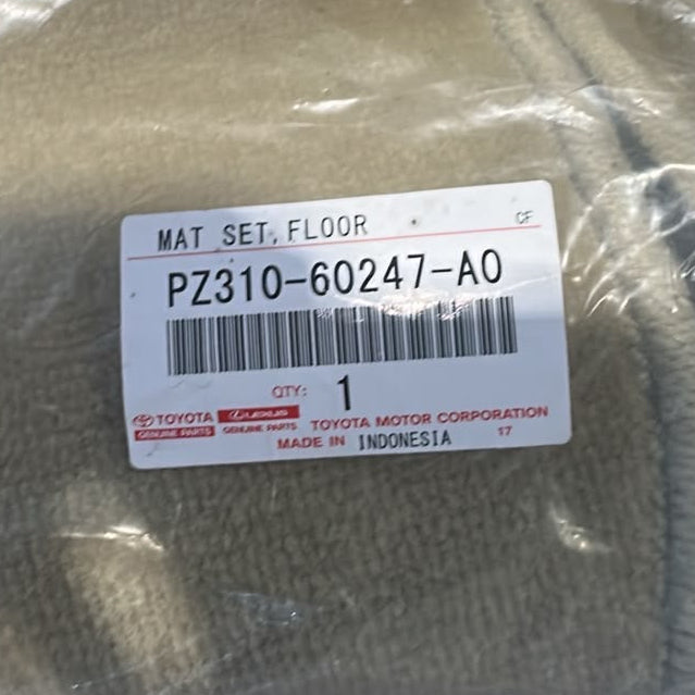 Toyota Land Cruiser LC300 Beige Genuine Floor Mats (FE Type)