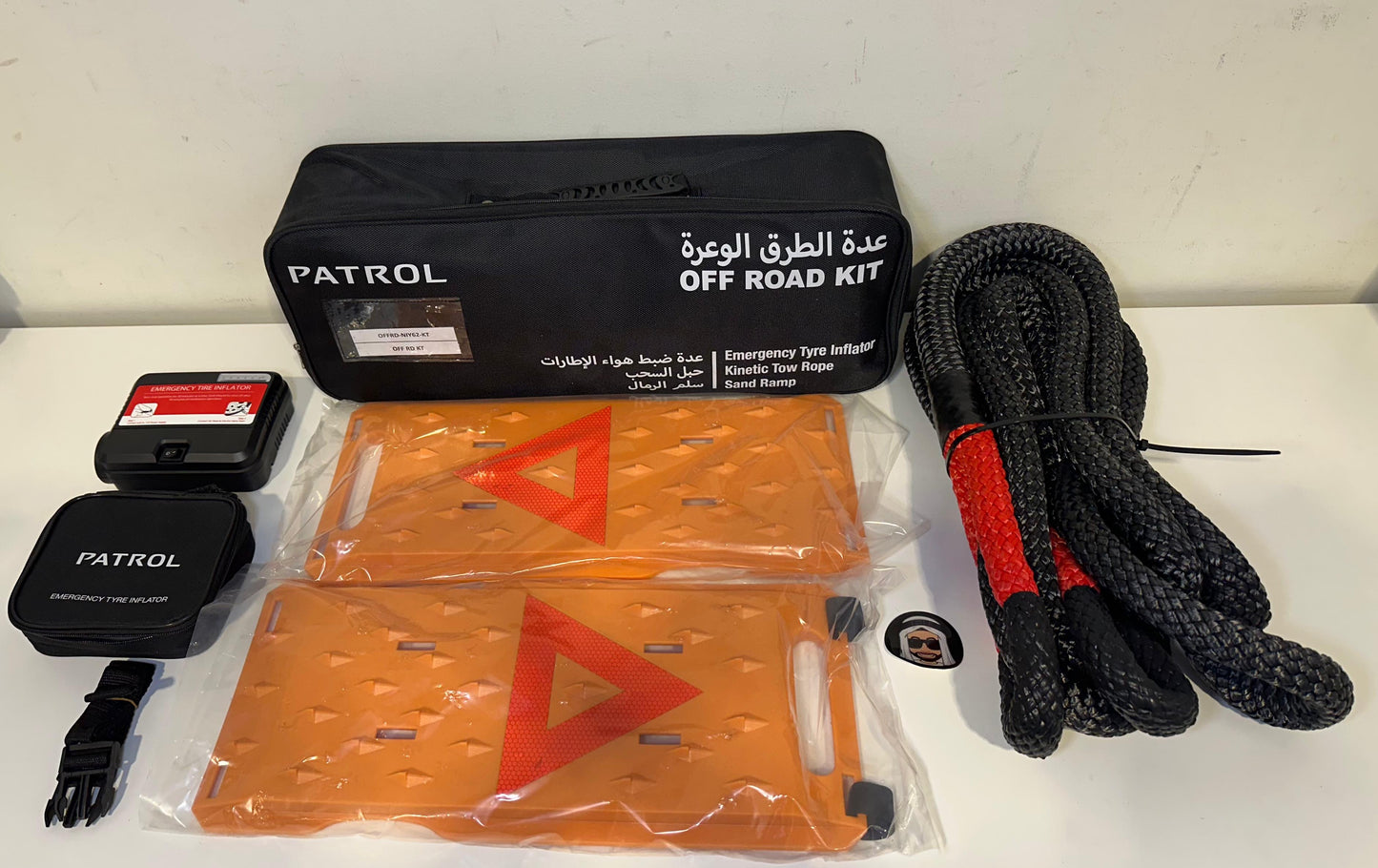 Off Road Kit (Sand ramps, kinetic rope, tyre pump) PATROL