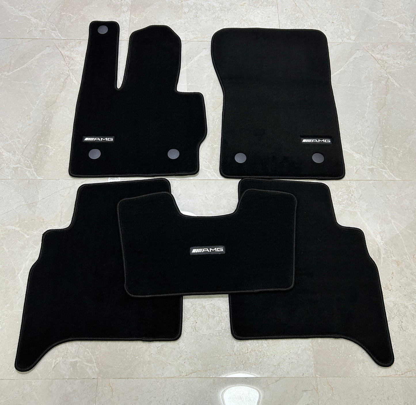 Mercedes G Class 2019-2025 Luxury Black Floor Mats with AMG Logo