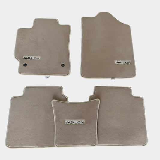 Toyota Avalon 2005-2012 Luxury Beige Floor Mats with Logo