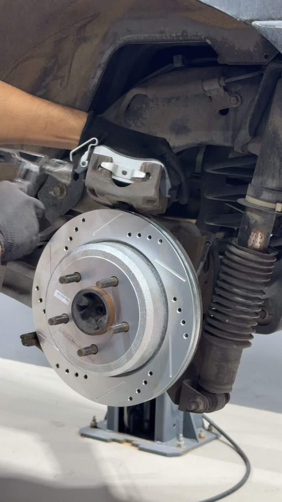 Crown Victoria (2003-2011) 295mm Rear Drilled and Slotted Brake Disc Rotors by PowerStop Evolution AR8165XPR