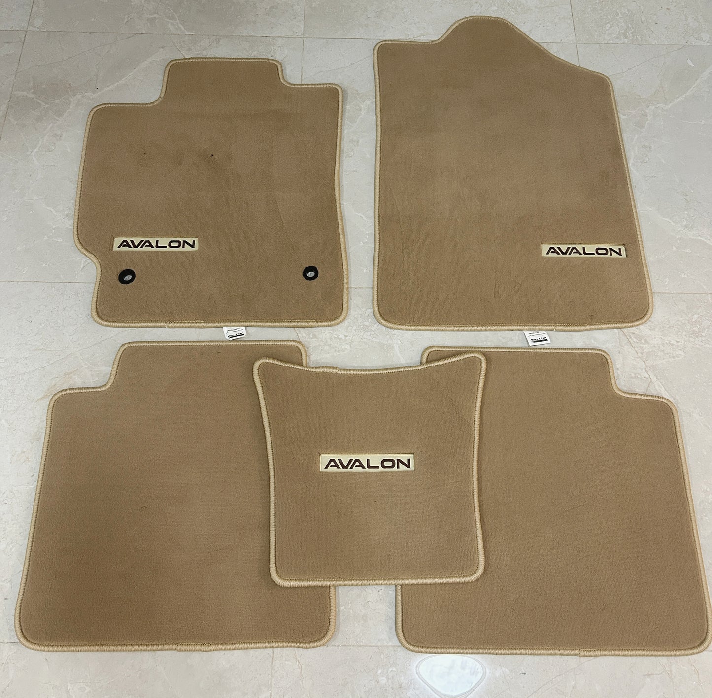 Toyota Avalon 2005-2012 Luxury Beige Floor Mats with Logo