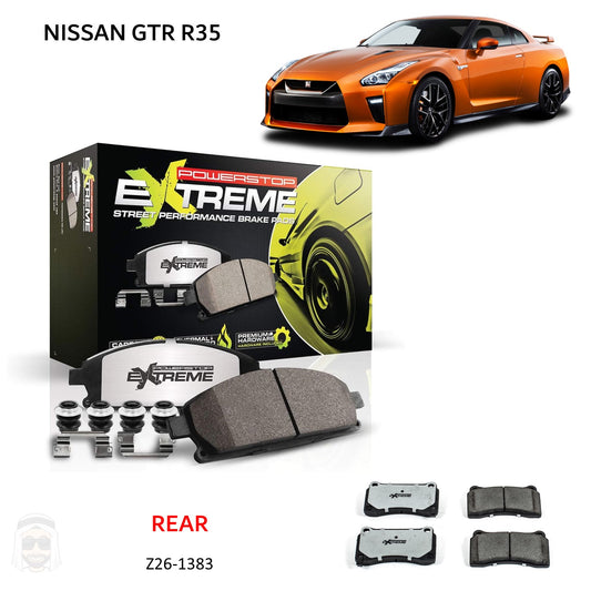 Nissan GTR R35 - Rear Carbon Ceramic Brake Pads by PowerStop Extreme Z26 (Z26-1383)