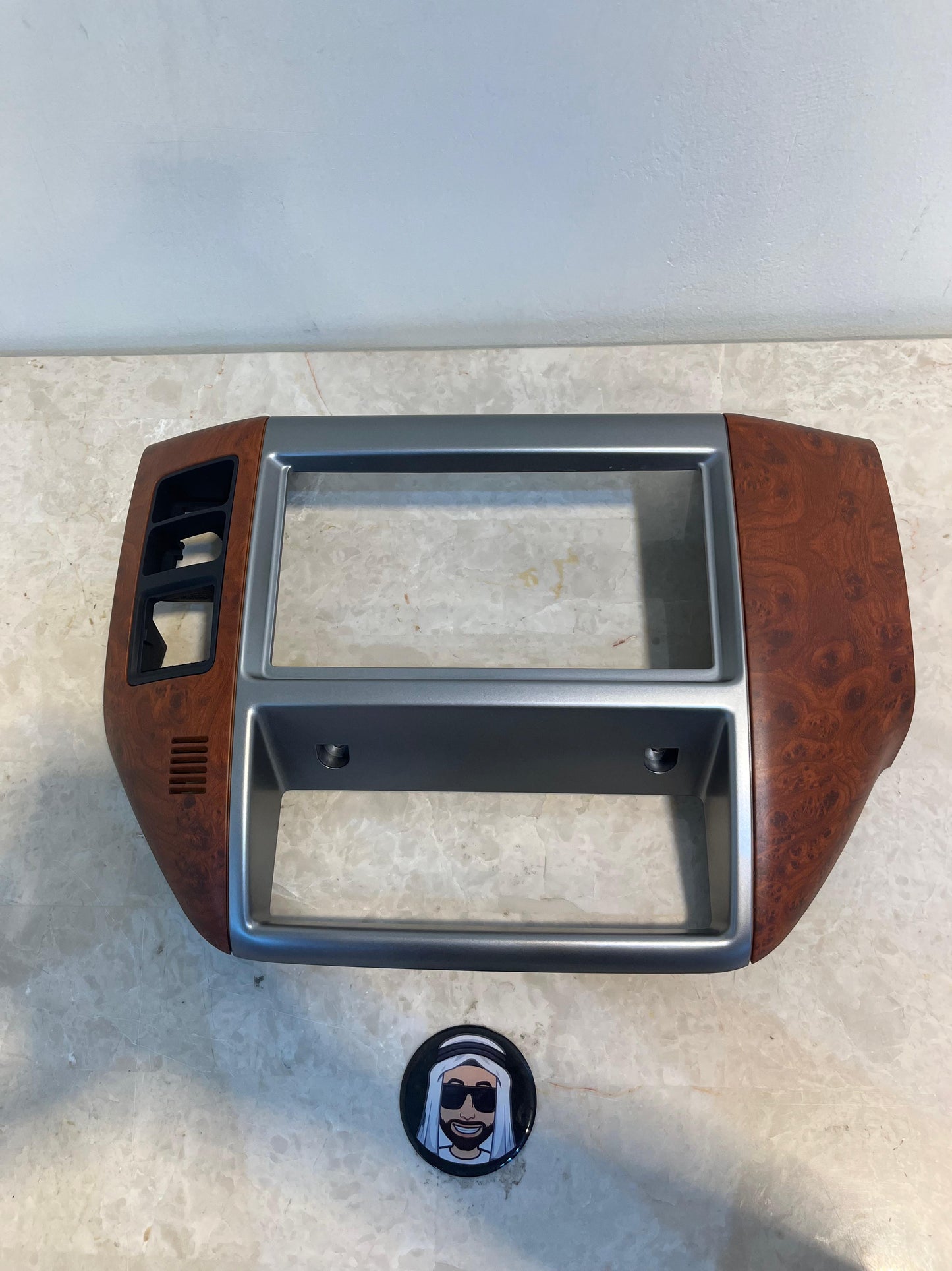 Matt Wood Dash Trim Screen Frame (Brown, Super Safari Screen Size) Nissan Patrol Y61 VTC GU