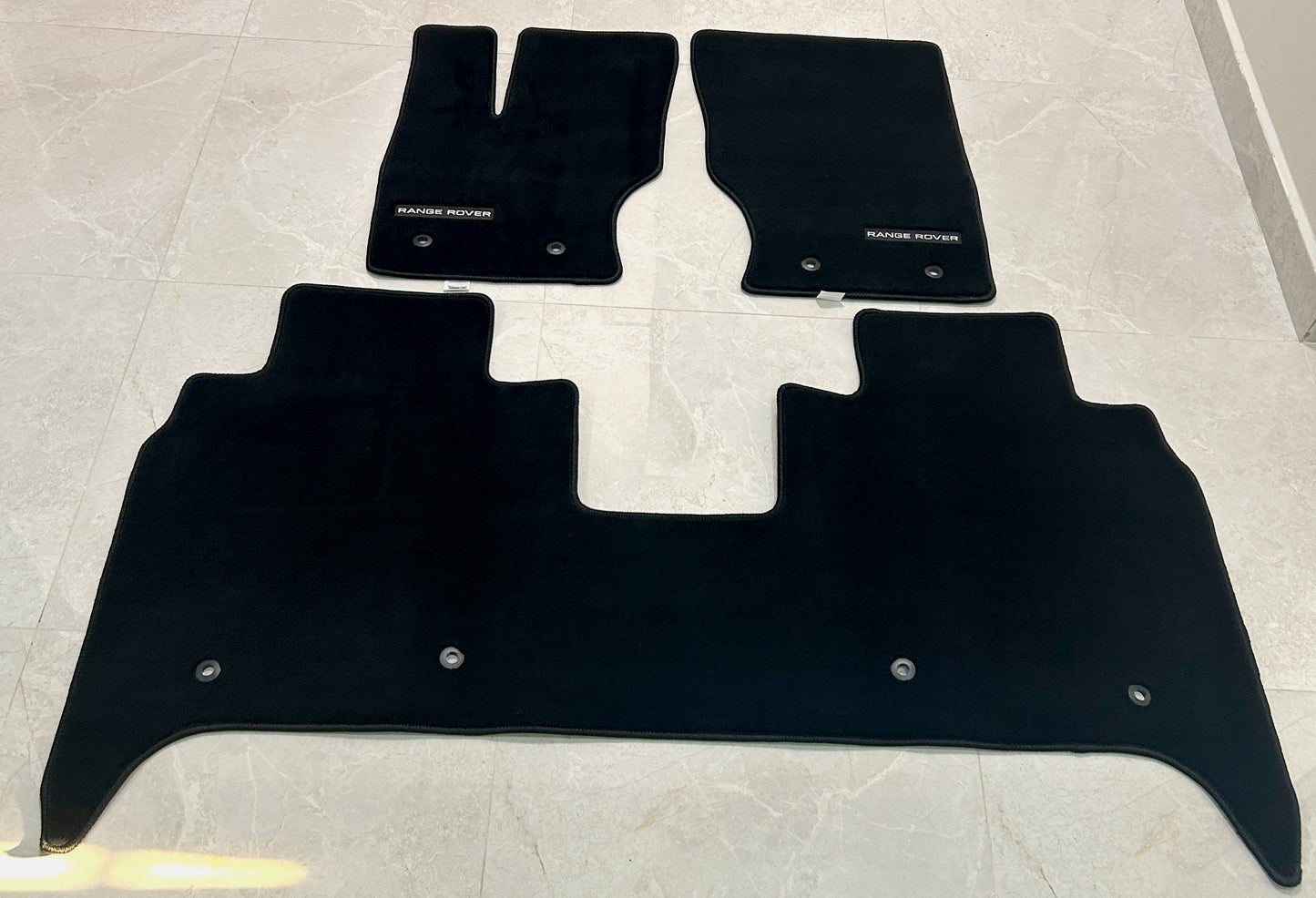 Range Rover Long 2013-2021 Luxury Black Floor Mats with Logo