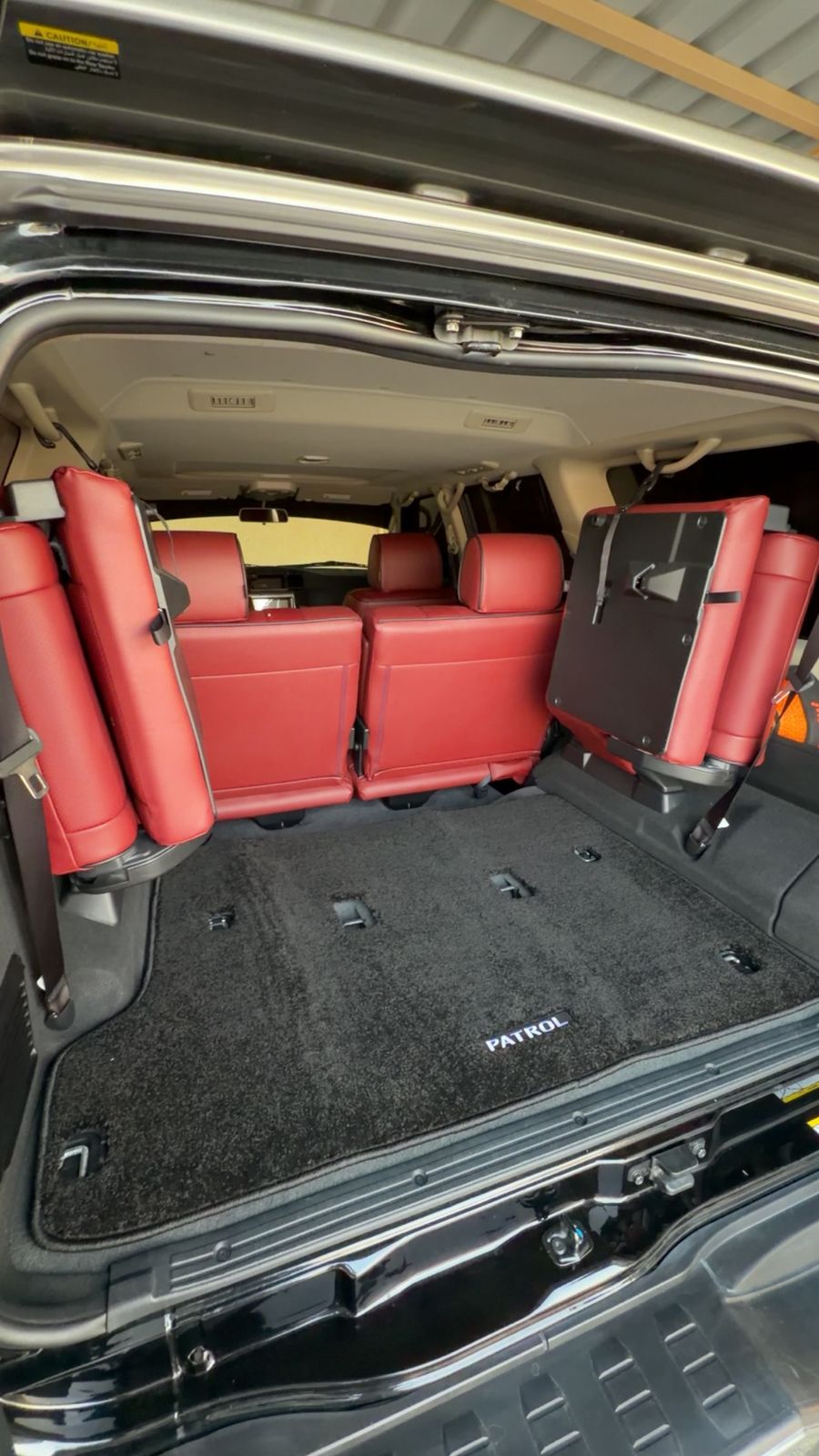 Nissan Patrol Y61 GU Black Trunk Floor Mat with PATROL Logo