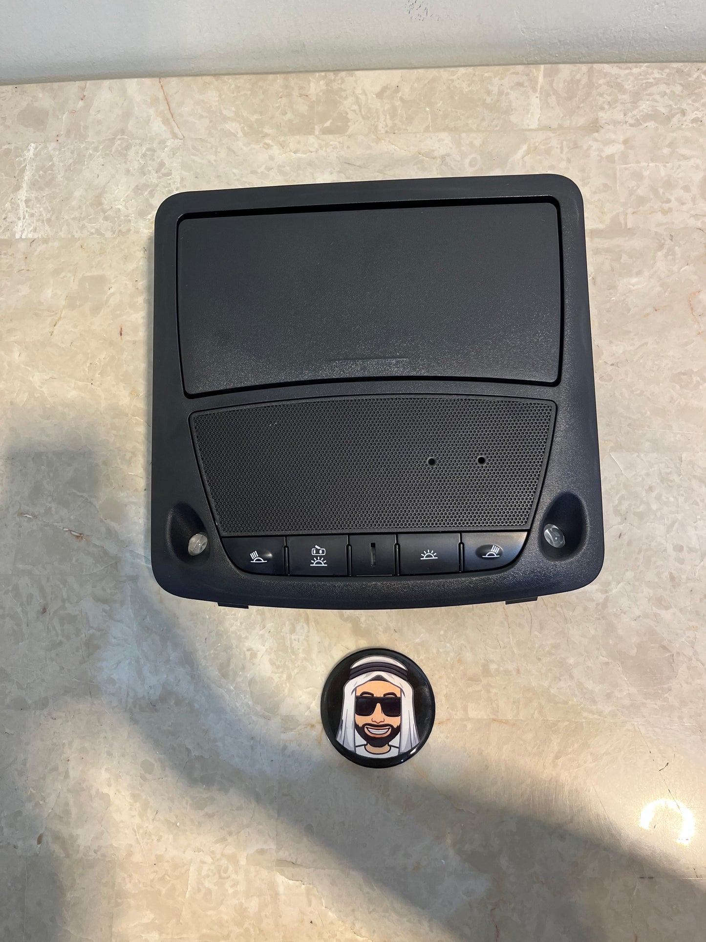 Y62 Black Dome Roof Light Set without Sunroof Switch - Nissan Patrol