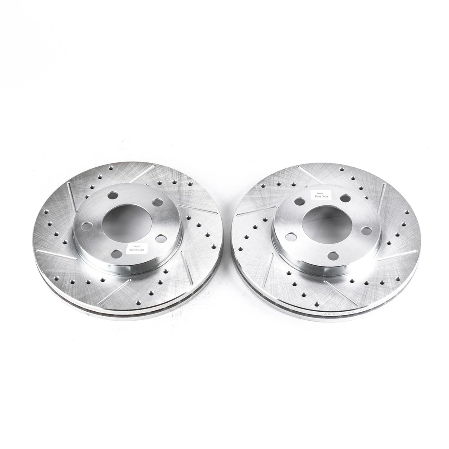 Front Drilled and Slotted Brake Disc Rotors by PowerStop Evolution AR8141XPR