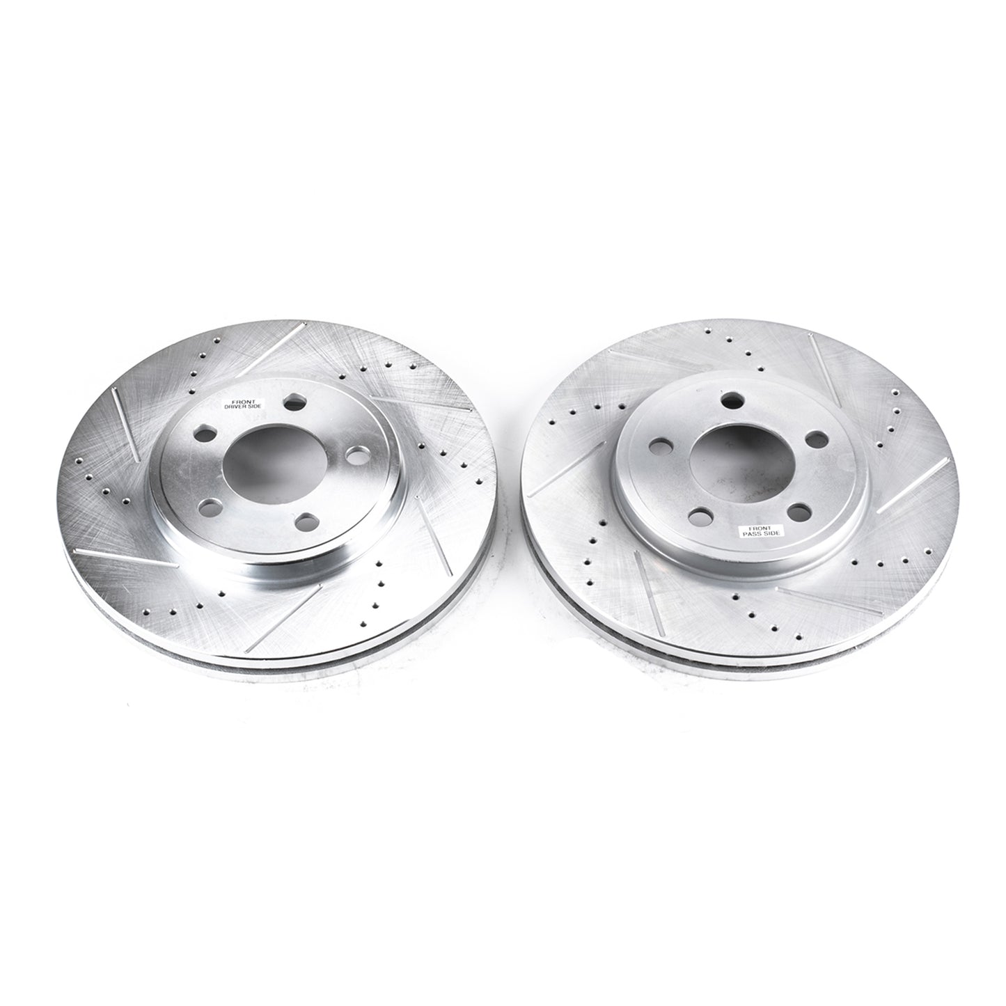 Crown Victoria (2003-2011) - Front Drilled and Slotted Brake Disc Rotors by PowerStop Evolution (Ford Lincoln Town Car Sedan Limo Mercury Grand Marquis Marauder) (AR8164XPR)
